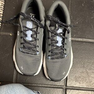 On Running Men's Charcoal and White Athletic Shoes